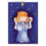 Tarjeta de la "bella arte" del ángel del navidad