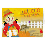 Tarjeta de la bendición del otoño