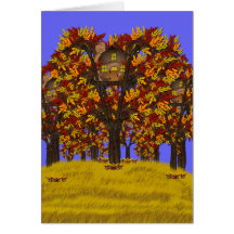 Tarjeta de la CABAÑA del FAERY de la BELLOTA
