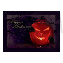 Tarjeta de la calabaza de Cheshire