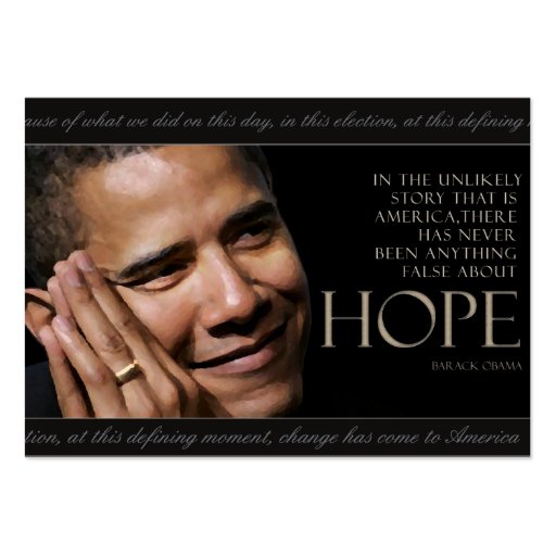Tarjeta de la cita de Obama Plantilla De Tarjeta De Visita