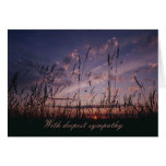 Tarjeta de la condolencia del campo y del cielo
