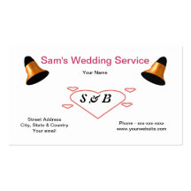 Tarjeta de la empresa de servicios del boda plantilla de tarjeta de negocio