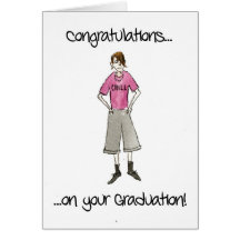 Tarjeta de la enhorabuena de la graduación