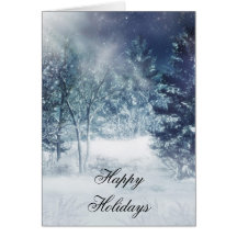 Tarjeta de la escena del invierno del navidad del 