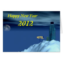 tarjeta de la Feliz Año Nuevo 2012 del centro turí