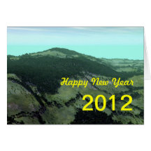 tarjeta de la Feliz Año Nuevo 2012 del paisaje de 