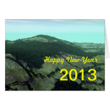 tarjeta de la Feliz Año Nuevo 2012 del paisaje de 