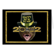 Tarjeta de la Feliz Año Nuevo 2012 del tejón de mi