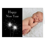 Tarjeta de la Feliz Año Nuevo con la foto