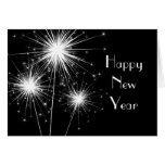 Tarjeta de la Feliz Año Nuevo (negro)