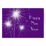 Tarjeta de la Feliz Año Nuevo (púrpura)