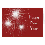 Tarjeta de la Feliz Año Nuevo (roja)