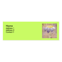Tarjeta de la flor tarjetas de visita