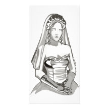 Tarjeta de la foto de Bride2retroblack Tarjeta Personal