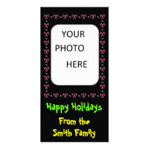 Tarjeta de la foto de familia del marco del carame tarjetas fotográficas personalizadas