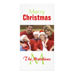Tarjeta de la foto de familia del navidad con el m tarjetas con fotos personalizadas