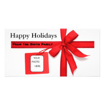 Tarjeta de la foto de familia del navidad tarjetas fotográficas personalizadas