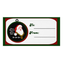 Tarjeta de la foto de Gangsta Santa Tarjeta Fotográfica