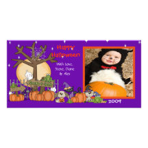Tarjeta de la foto de Halloween Tarjeta Con Foto Personalizada