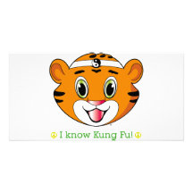 Tarjeta de la foto de Kung Fu Tiger™ Tarjeta Con Foto Personalizada