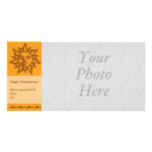 Tarjeta de la foto de la acción de gracias plantilla para tarjeta de foto