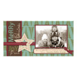 Tarjeta de la foto de la estrella del navidad tarjeta fotografica personalizada