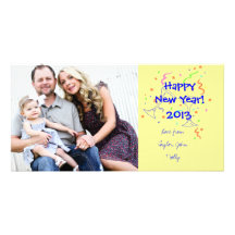 Tarjeta de la foto de la Feliz Año Nuevo Tarjetas Fotográficas