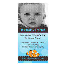 Tarjeta de la foto de la fiesta de cumpleaños de l tarjeta personal con foto