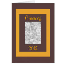 Tarjeta de la foto de la graduación del oro de Bro