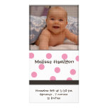 tarjeta de la foto de la invitación de la niña tarjetas personales con fotos