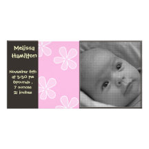 tarjeta de la foto de la invitación de la niña tarjeta personal