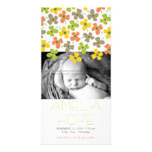 Tarjeta de la foto de la invitación del bebé del m tarjetas fotograficas personalizadas