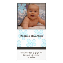 tarjeta de la foto de la invitación del bebé tarjeta con foto personalizada