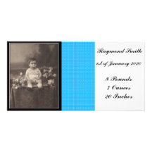 Tarjeta de la foto de la invitación del bebé tarjeta personal