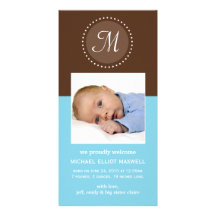 Tarjeta de la foto de la invitación del bebé tarjetas fotograficas 