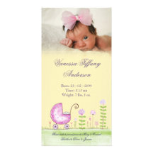 Tarjeta de la foto de la invitación del nacimiento tarjeta fotográfica