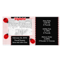 Tarjeta de la foto de la invitación del nacimiento tarjeta fotográfica