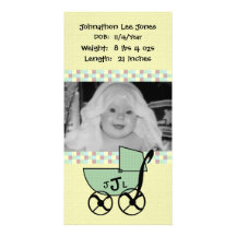 Tarjeta de la foto de la invitación del nacimiento tarjetas fotográficas 