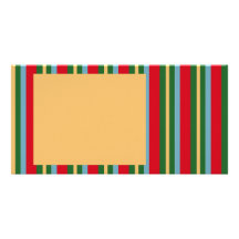 Tarjeta de la foto de la raya del verano tarjetas fotográficas 