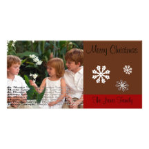 Tarjeta de la foto de las Felices Navidad Tarjeta Fotografica Personalizada