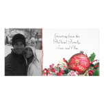 tarjeta de la foto de las Felices Navidad Tarjeta Con Foto Personalizada