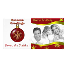 Tarjeta de la foto de las Felices Navidad Tarjeta Fotografica