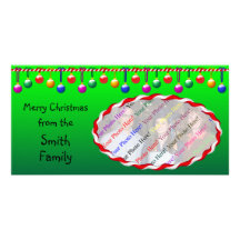 Tarjeta de la foto de las Felices Navidad Tarjeta Personal