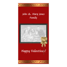 Tarjeta de la foto de los corazones tarjeta fotografica  