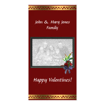 Tarjeta de la foto de los corazones tarjeta personal