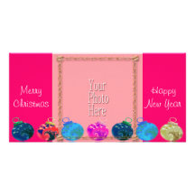 Tarjeta de la foto de los ornamentos tarjetas personales con fotos