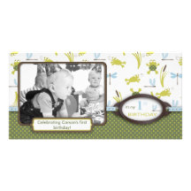 Tarjeta de la foto de Ribbit Tarjeta Fotografica Personalizada