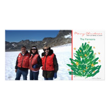 Tarjeta de la foto del árbol de navidad tarjetas fotograficas personalizadas