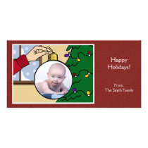 Tarjeta de la foto del árbol de navidad tarjetas fotograficas